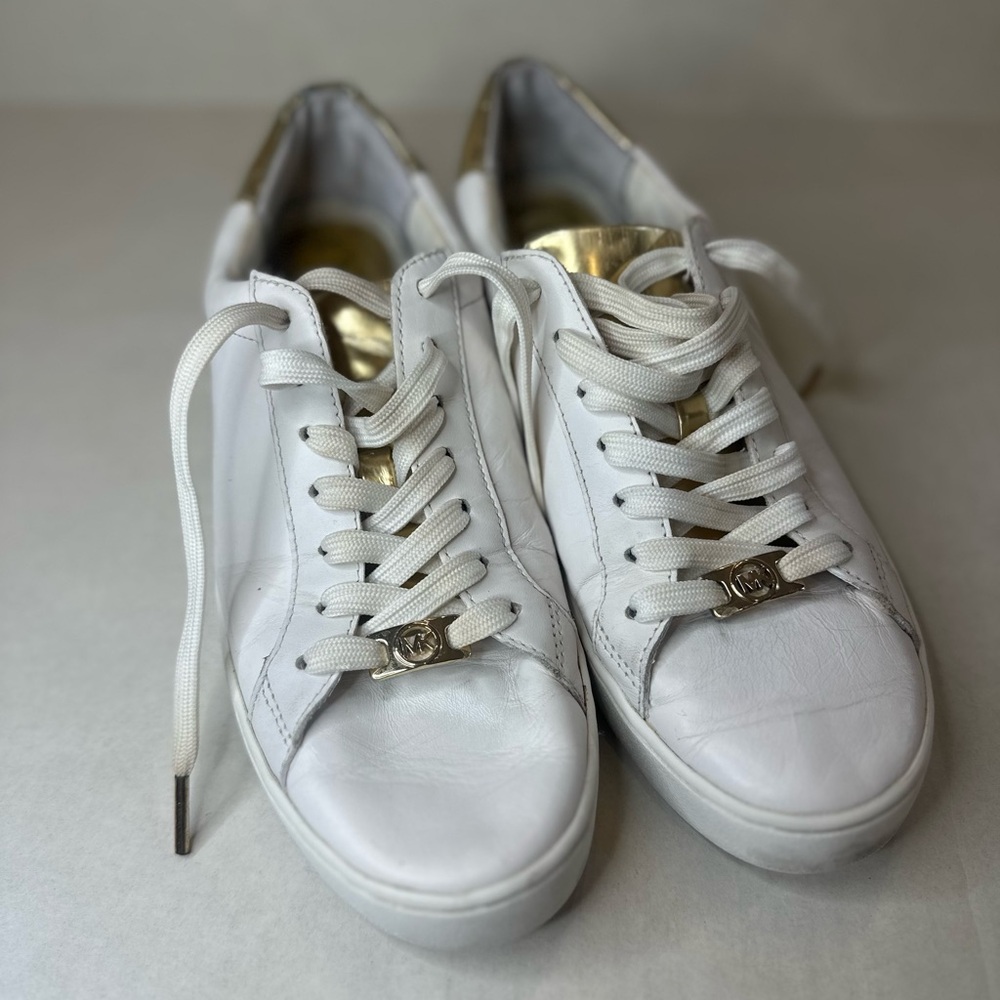 Michael Kors White and Gold Women's Sneakers